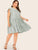 Plus Ruffle Cuff Ruffle Hem Midi Dress