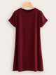 Plus Rolled Cuff Tee Dress