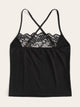 Plus Contrast Lace Cami Top