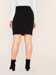 SHEIN Plus Pearl Beaded Skirt Without Chain