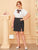 SHEIN Plus Split Hem Grid Skirt