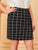 SHEIN Plus Split Hem Grid Skirt