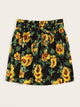SHEIN Plus Paperbag Waist Sunflower Print Skirt