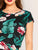 Plus Tropical Floral Print Bodycon Dress