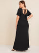 Plus Criss Cross Tie Back Maxi Dress