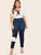 Plus Floral Embroidery Skinny Jeans