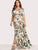 Plus Slit Button Up Front Floral Dress