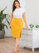 Plus Split Side Pencil Skirt