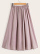 Plus Button Front Drawstring Skirt