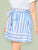 SHEIN Plus Striped Paperbag Waist Belted Skirt