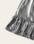 SHEIN Plus Zipper Fly Ruffle Hem Metallic Skirt