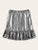 SHEIN Plus Zipper Fly Ruffle Hem Metallic Skirt