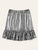 SHEIN Plus Zipper Fly Ruffle Hem Metallic Skirt