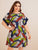 Plus Jungle Leaf Print Night Dress