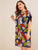 Plus Jungle Leaf Print Night Dress