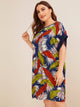 Plus Jungle Leaf Print Night Dress