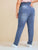 Plus Paperbag Waist Raw Hem Belted Jeans