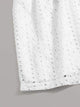 Plus Button Through Tie Waist Eyelet Embroidery Skirt