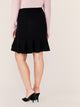 SHEIN Plus Ruffle Hem Solid Skirt