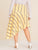 Plus Asymmetric Ruffle Hem Stripe Skirt