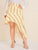 Plus Asymmetric Ruffle Hem Stripe Skirt