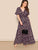 Plus Flounce Sleeve Tie Waist Surplice Wrap Leopard Dress